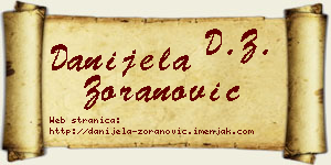 Danijela Zoranović vizit kartica